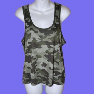 Lucky Brand Camo Print Tank Top Lightweight Size Medium